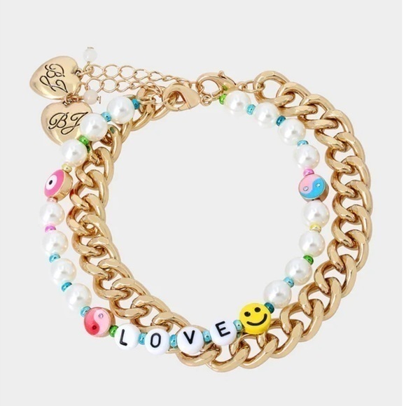 ONE LOVE ANKLET RAINBOW MULTI - Picture 1 of 2